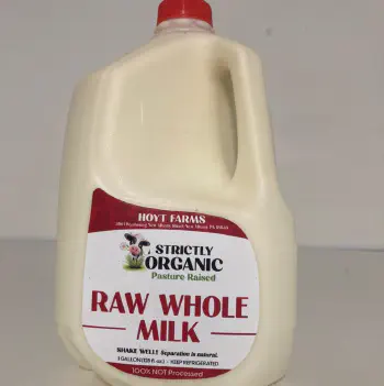 1 gallow raw whole milk